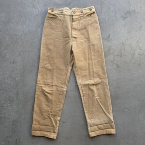 Wah Maker Pants Womens 10 Canvas Saddle Western Riding Buckle Back Button Fly